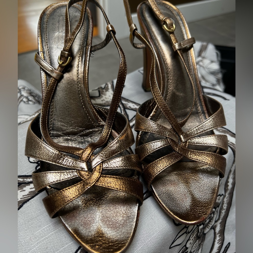 Vintage Coach Metallic Heels